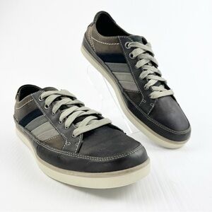 Skechers USA Leather Brown Lace Up Casual Sneakers Shoes